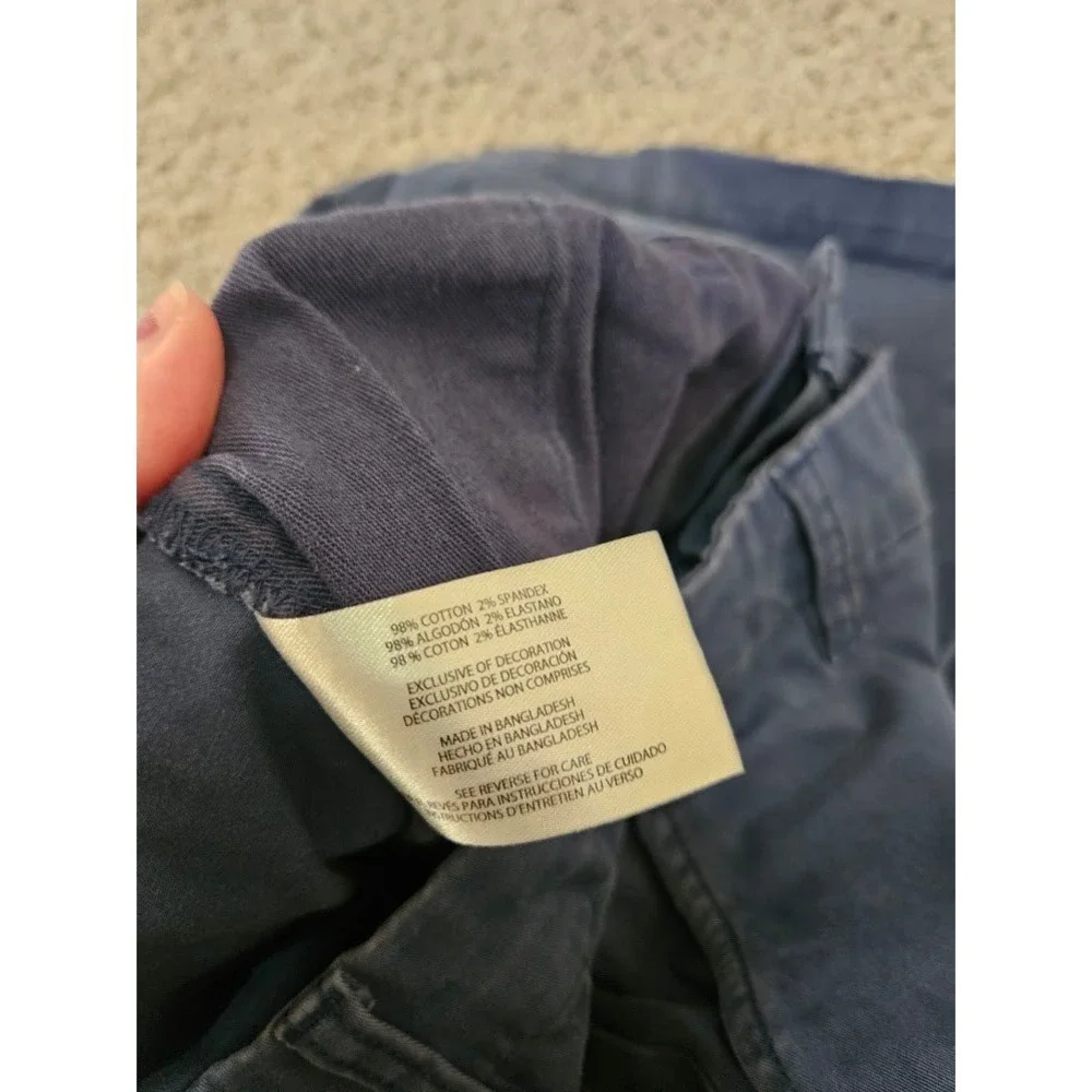 GAP Mens Navy Blue Essential Khaki Chino Shorts Size 34 Stretch Cotton Twill